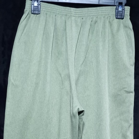 Alfred Dunner Women's Pants Size 8P 100% Polyester Green Petite #1220 - Picture 5 of 7